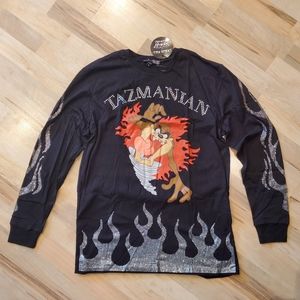 NWT Dolls Kill x Looney Tunes Cat-Taz-Trophe Graphic Tee with Stones Sz Small